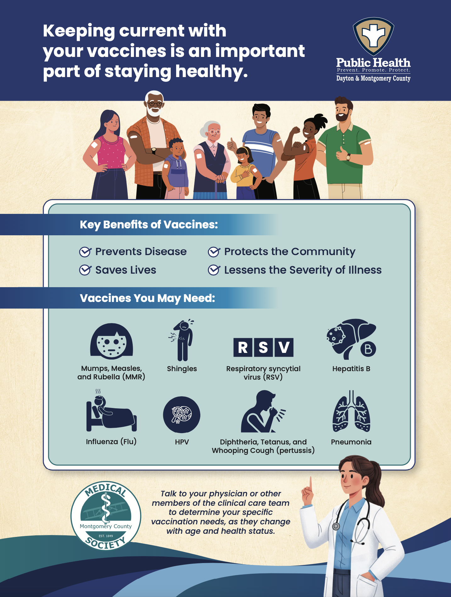 MCMS and Public Health co-branded vaccination poster preview
